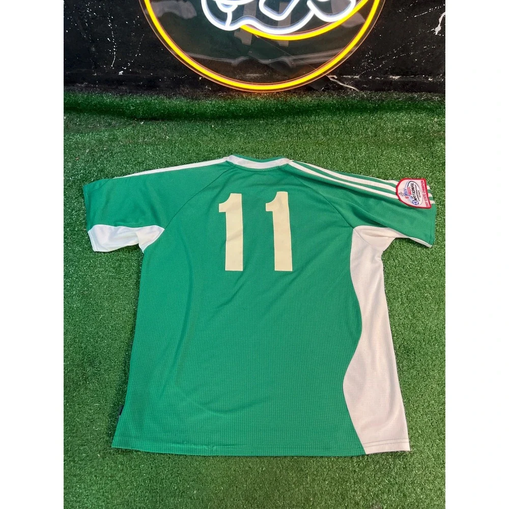 Adidas ASC Soccer Jersey Short Sleeve Green White‎ Football Shirt Adult SM